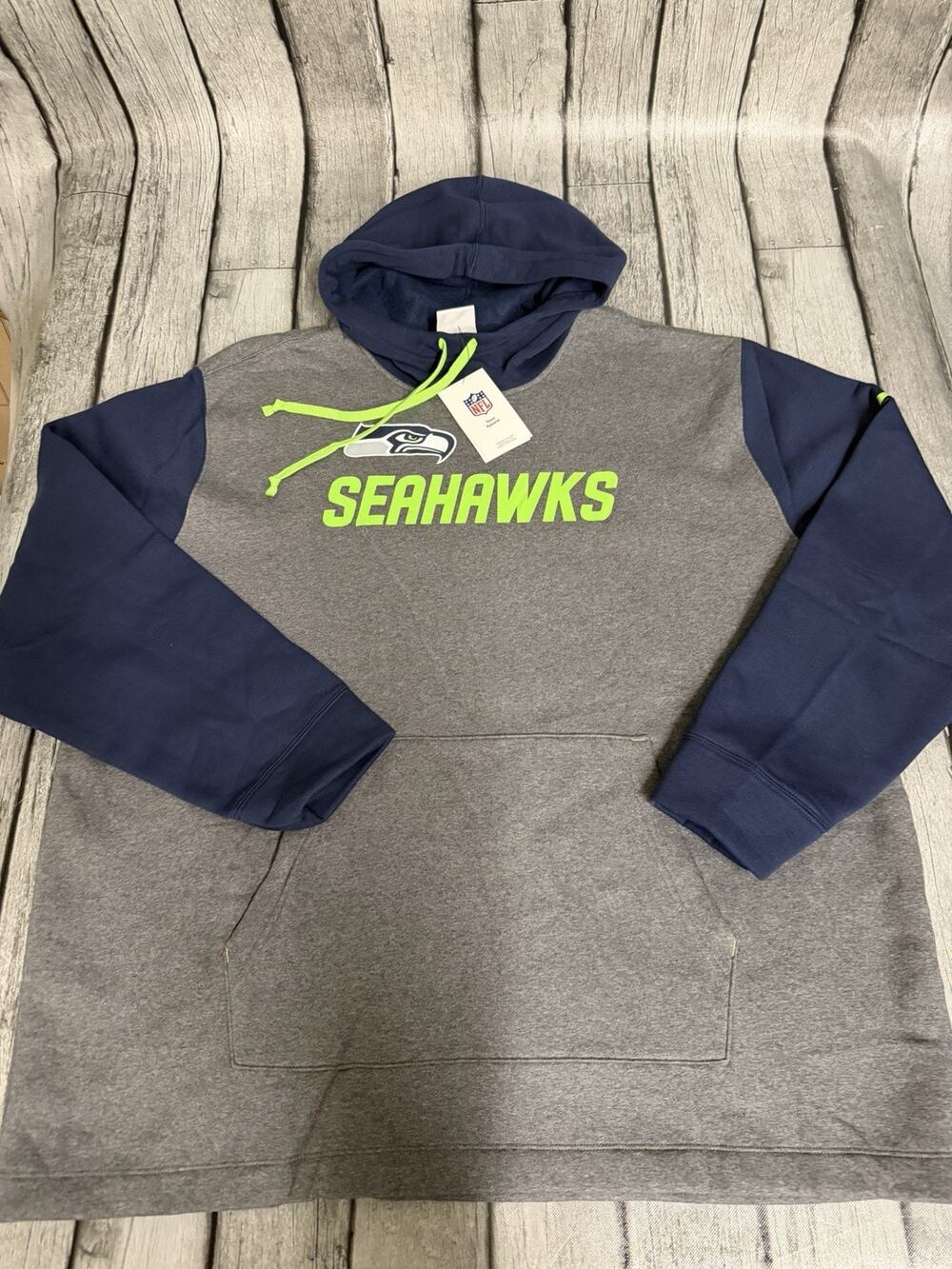 NWT Men’s Nike Seattle Seahawks 2-Tone Surrey Legacy Hoodie 3XL Grey Navy XXXL